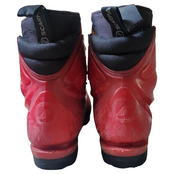 Scarpa Omega Mountaineering Ice Climbing Red Plastic Boots Men UK 9 READ SCUFFS - Picture 5 of 16